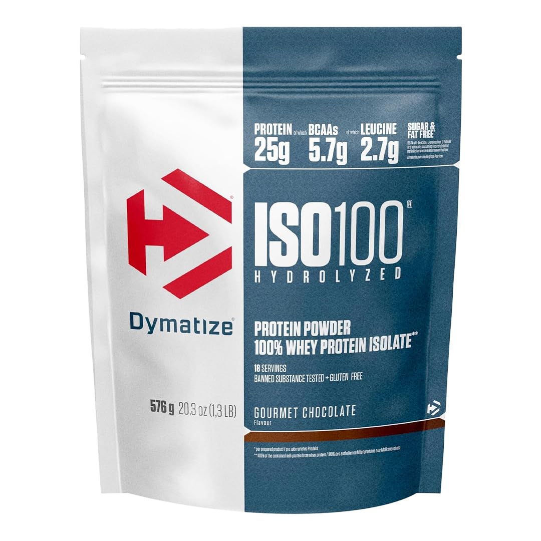 Dymatize ISO 100 Hydrolyzed Gourmet Chocolate 576g - Whey Protein Hydrolysate + Isolat Pulver