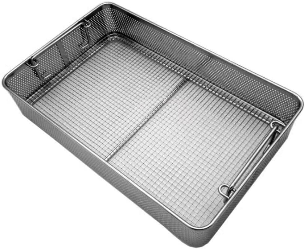 Tace do sterylizacji wyrobów stomatologicznych i medycznych, wykonane ze stali nierdzewnej 304, z perforowaną siatką(40 * 30 * 7cm)