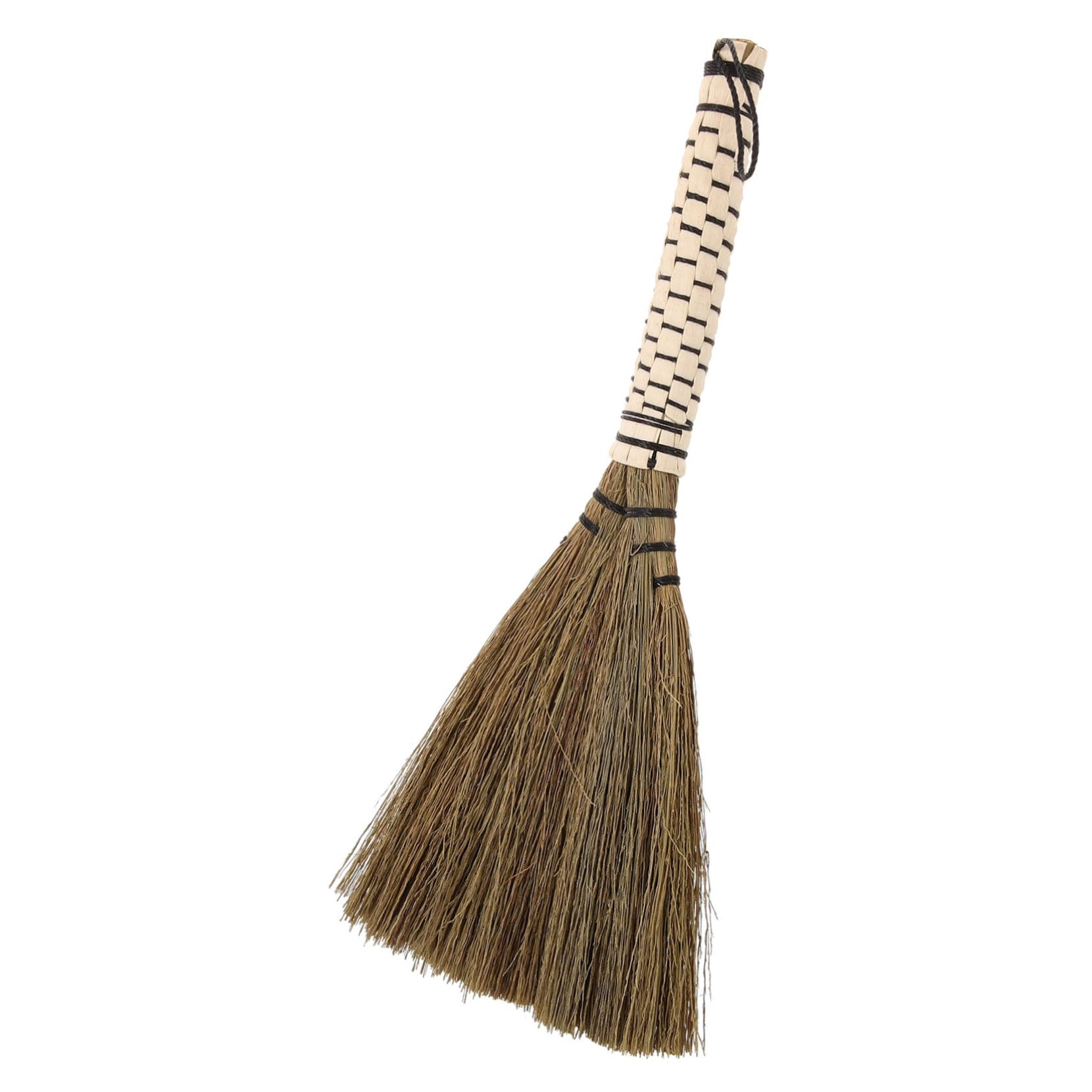 CALLARON 1Pc Mini Handmade Broom for Cleaning Miscanthus Broom for Pet Cage and Home Use Compact Dust Sweeper for Desktop Bed Car Interior Multi Functional Cleaning Supply