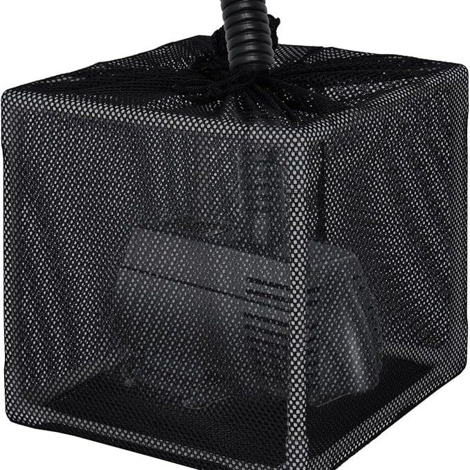 LxcshLjx Pond Pump Filter Box, 10.24in Nylon Basket Cover Anti-Clogging Cube Water Pump Nets Barrier Mesh Bags Skimmer Cleaning Media Cage