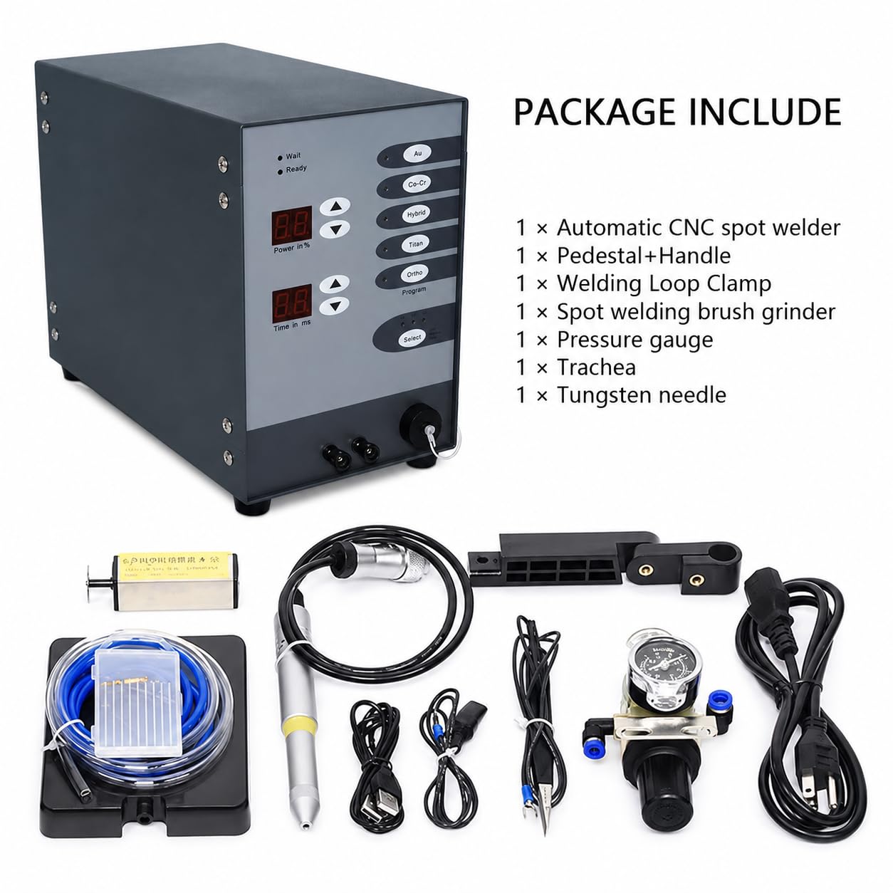 Kit de soldadura de joyas, máquina automática de soldadura por puntos 100-600 A para oro, aluminio, titanio, ideal para reparación de joyas y aplicaciones de ortodoncia