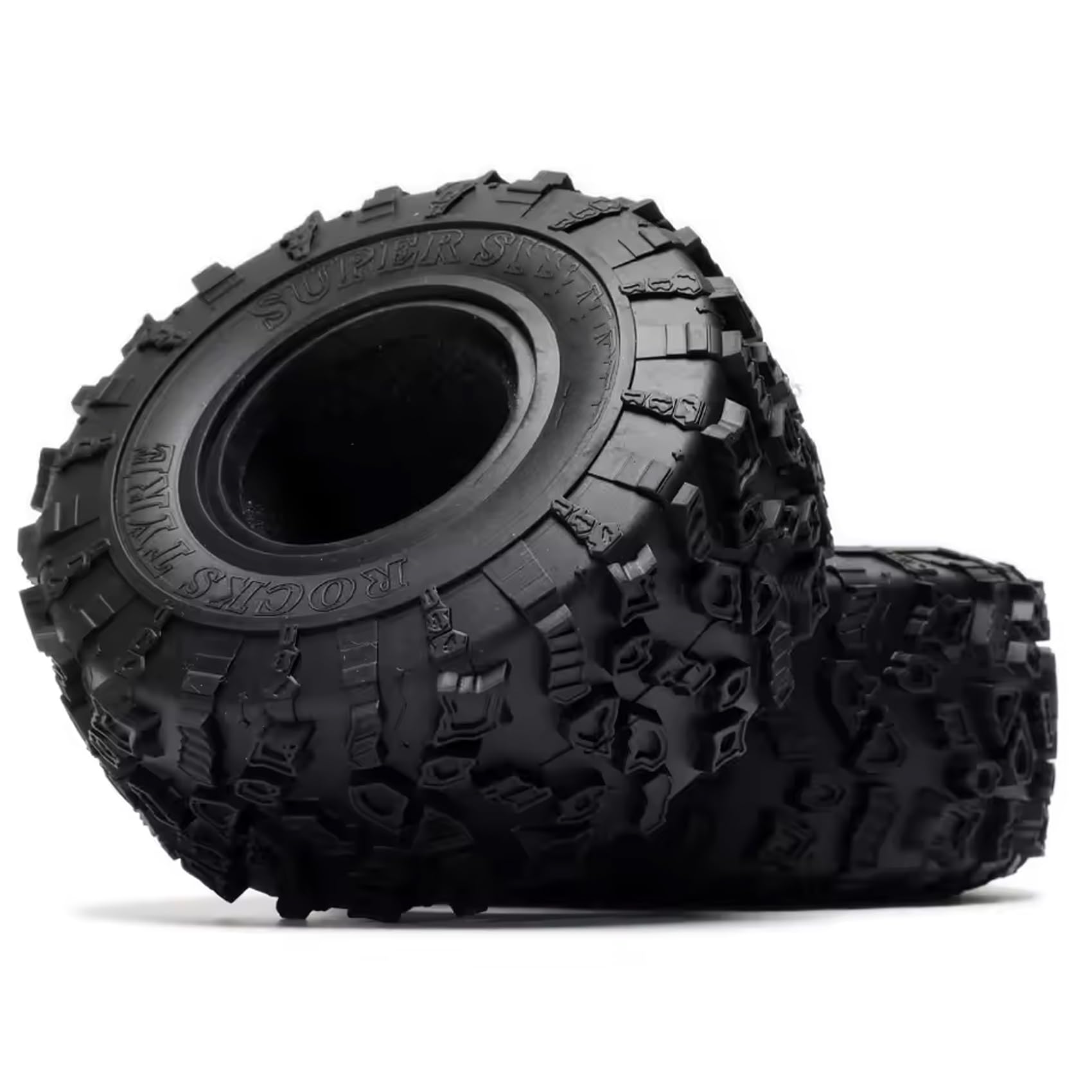 KINGCOO RC Auto Reifen, 4PCS RC Crawler Reifen Gummi 2.2 Zoll Felgen Radreifen für 1:10 RC Rock Crawler Auto Teile für Axial SCX10 D90 TF2 RR10 TRX4 TRX6 Tamiya Redcat HSP HPI Kyosho (135mm)