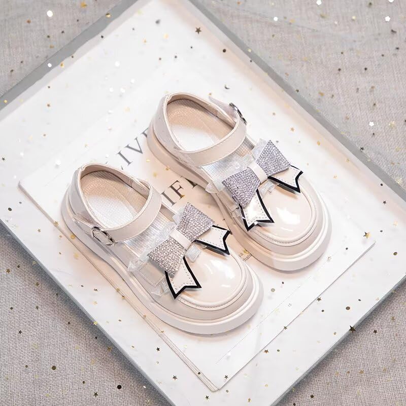 Girls Dress Shoes Wedding Party Heel Mary Jane Princess Bow Shoes3