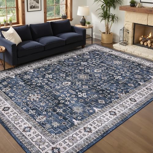 Tapete rectangular vintage 5x7 GarveeHome antideslizante miniatura 1