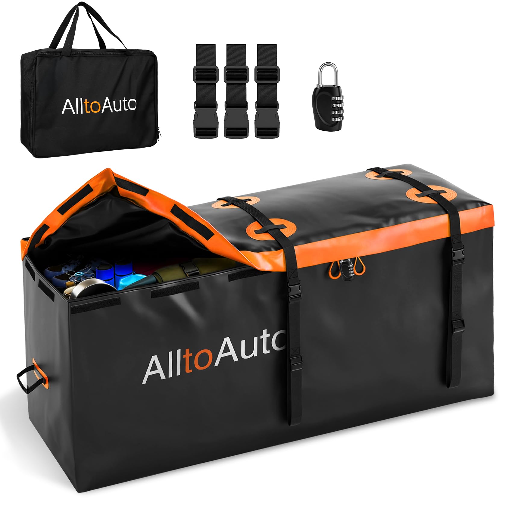 40 CuFt Soft Shell Waterproof Cargo Carrier Bag for Hitch Carrier