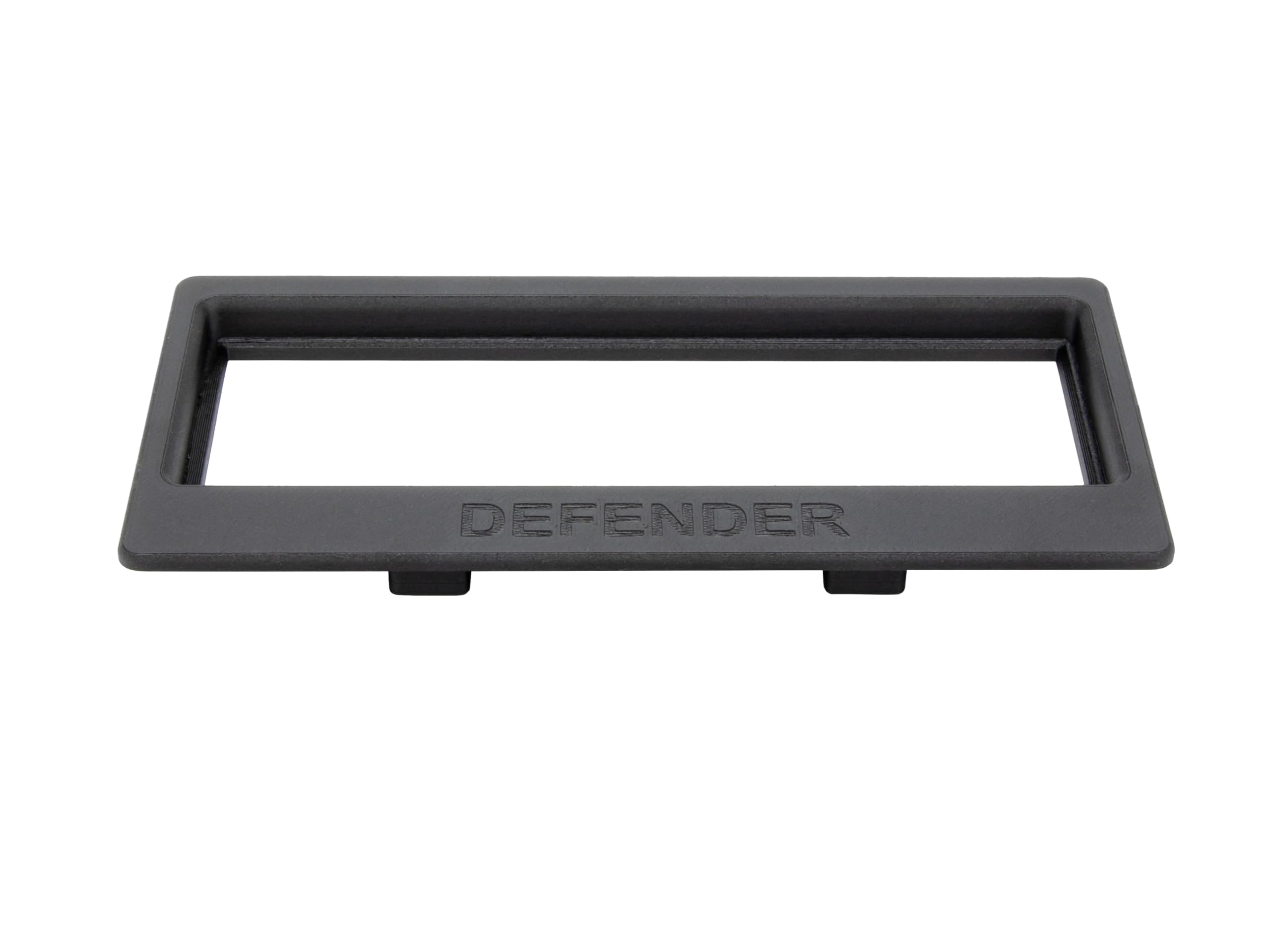 Contour Radio Surround pour Land Rover Defender TD5 - Cache Tableau de Bord Style OEM avec Logo Defender - Impression 3D Haute Qualité (Noir) - Compatible FHF000070PMA.