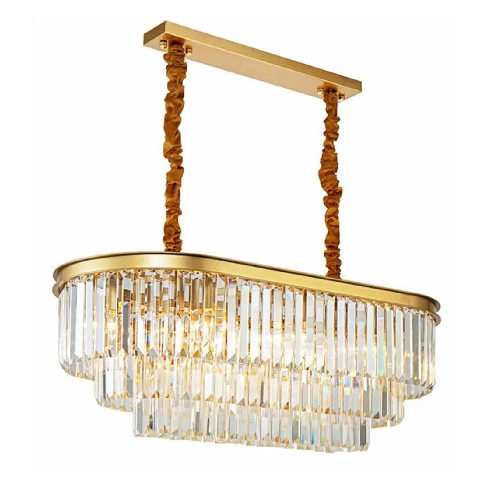 PCXEHUYP Modern LED Crystal Chandelier for Living Room Staircase Villa Decoration K9 Hanging Light Fixture