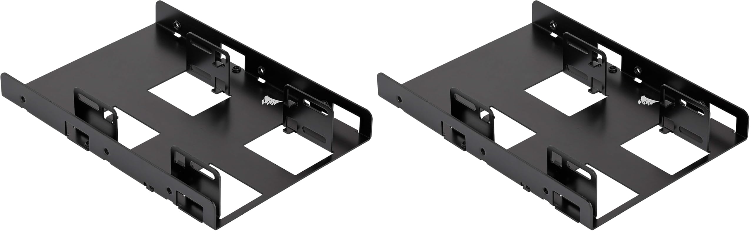 Corsair Dual SSD Mounting Bracket (3.5” Internal Drive Bay to 2.5", Easy Installation) Black (Pack of 2)