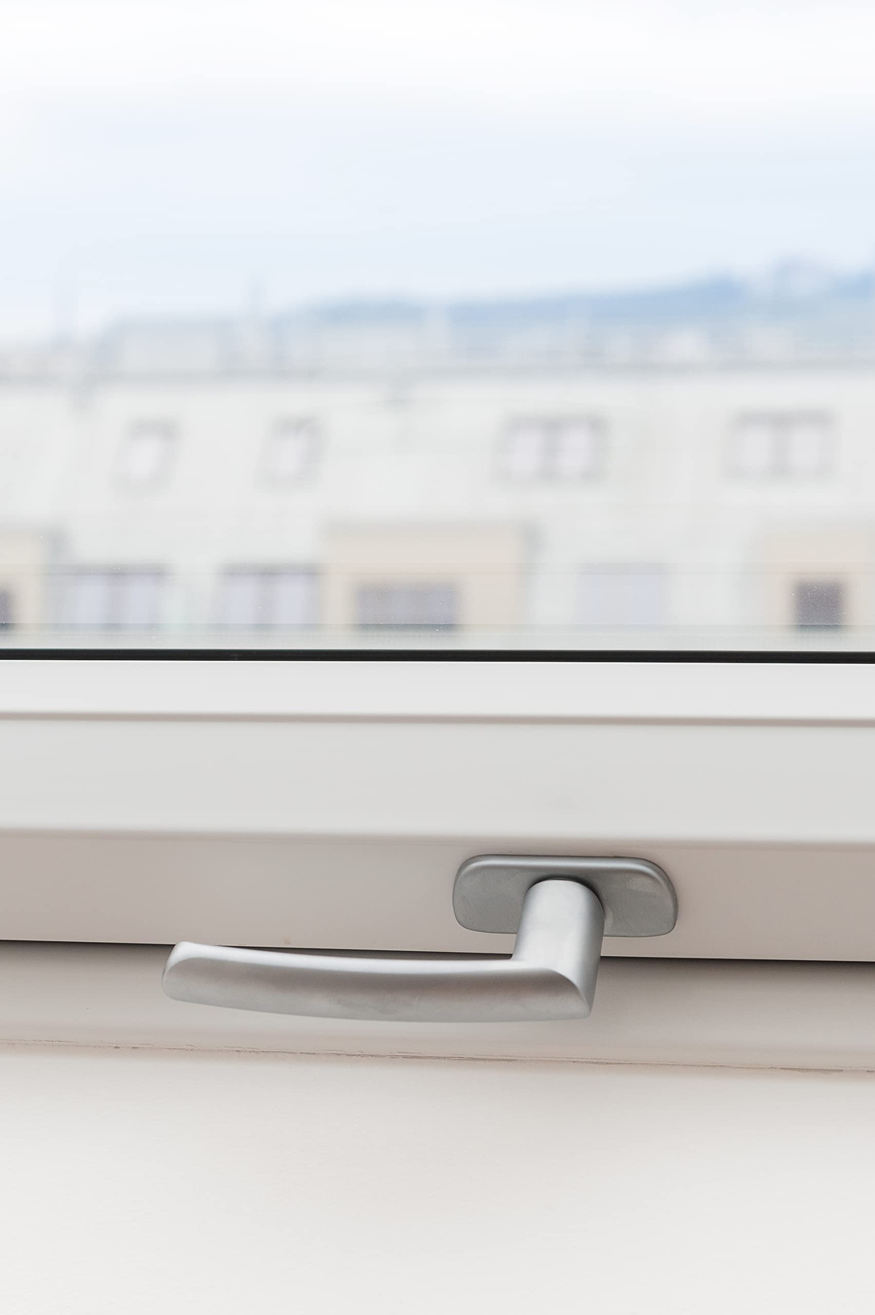 Original Roto Fenstergriff | Fenster Griff für Dachfenster der Baureihe R6 und R8 Kunststoff | Farbe Silber