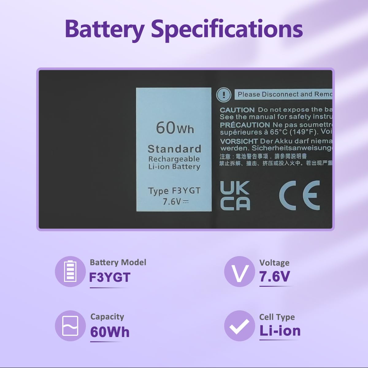 Dell 60Wh バッテリー KG7VF F3YGT Dell 60Wh バッテリー KG7VF F3YGT 51gbBijqIdL.jpg