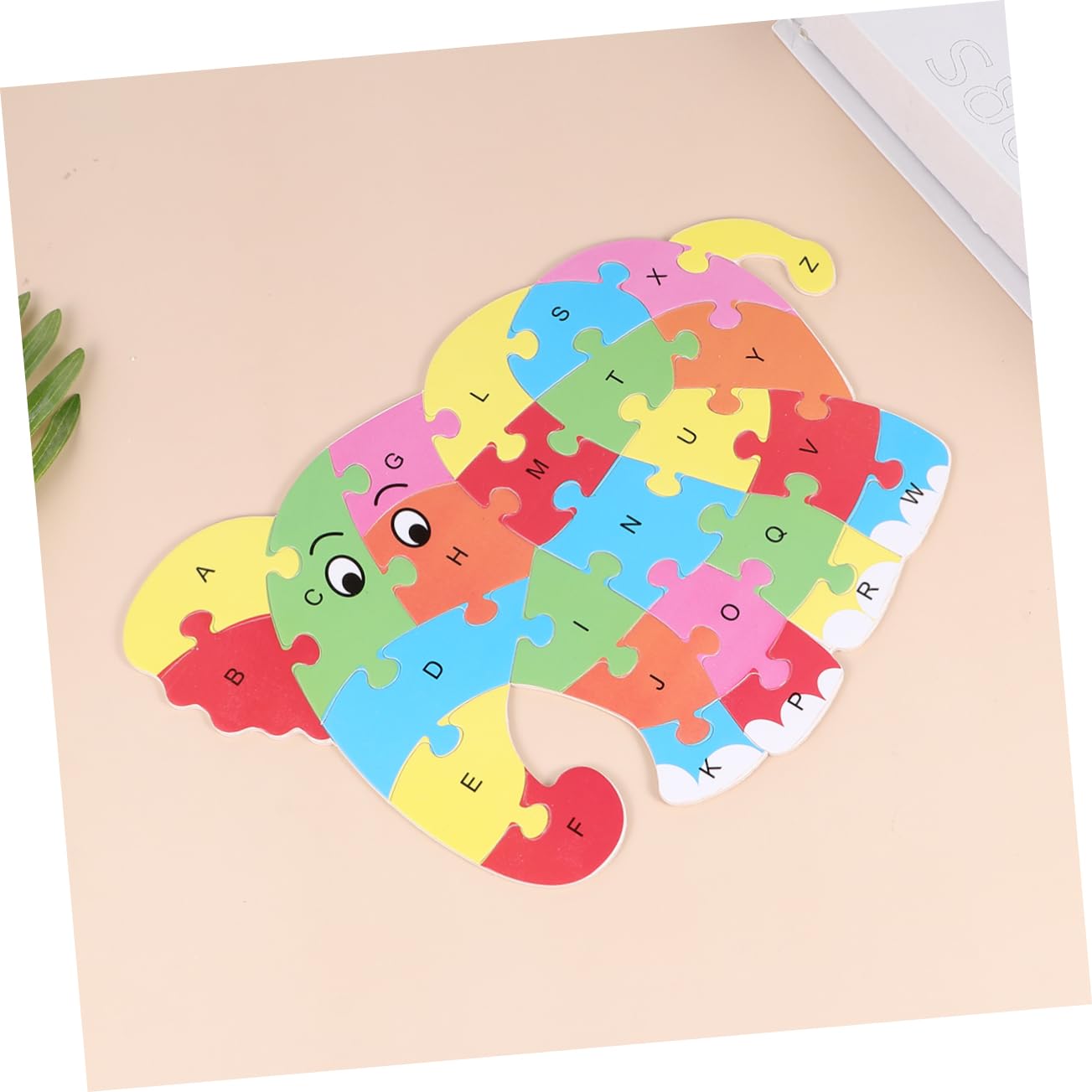 Rompecabezas del Alfabeto para Niños Forma de Animales, 2 Juegos de Puzzles de Plástico sin Bordes, Educativos y Seguros para Niños Pequeños