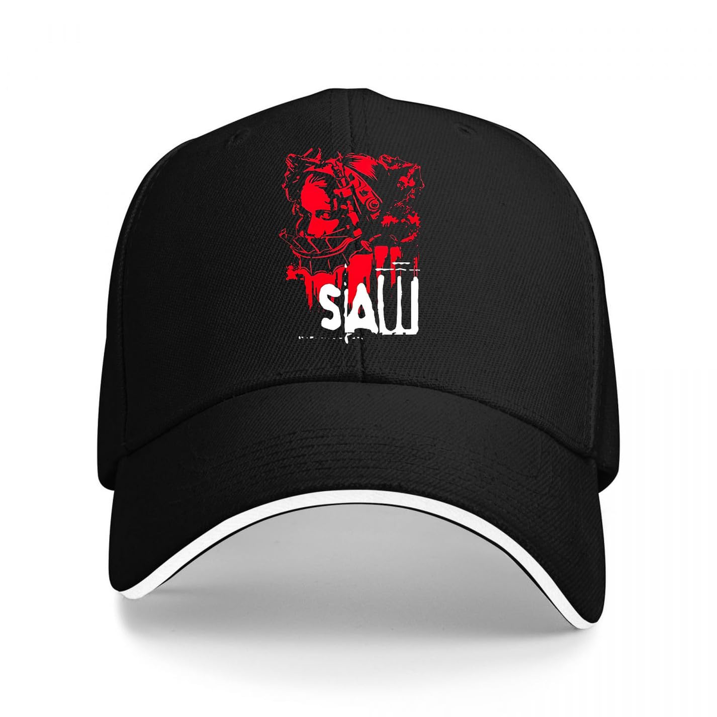 Baseball Cap Saw Head Torture Horror Movie Novelty Black Dad Trucker Hat