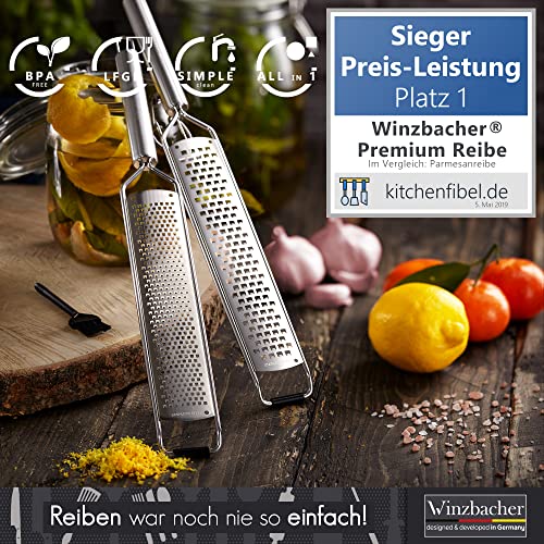 Zester-Reibe Winzbacher im 2er Set aus Edelstahl
