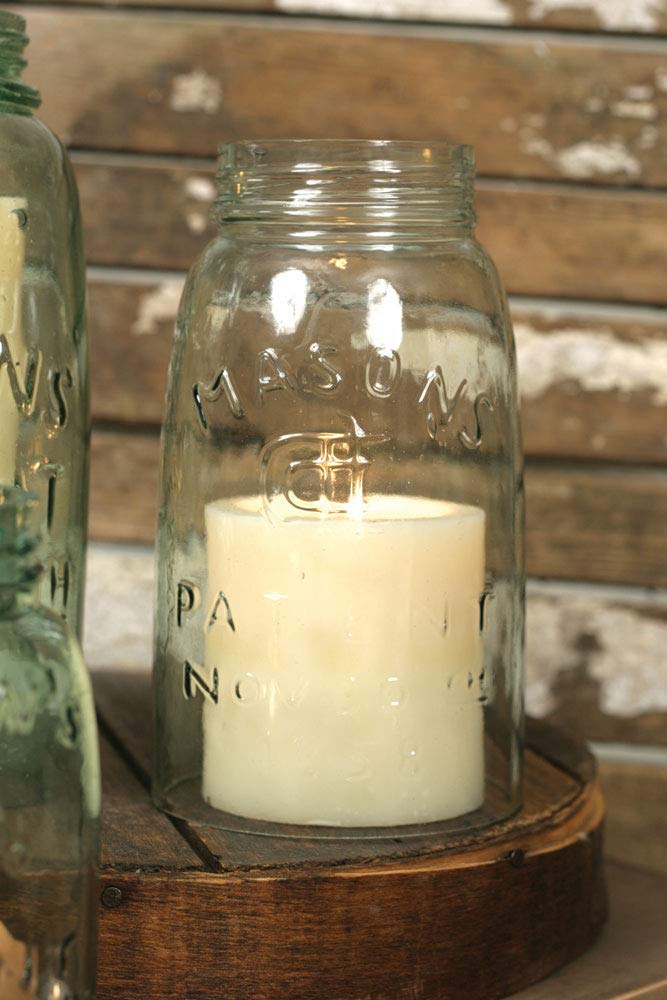 Colonial Tin Works Mason Jar Cloche - Quart Size, Clear,
