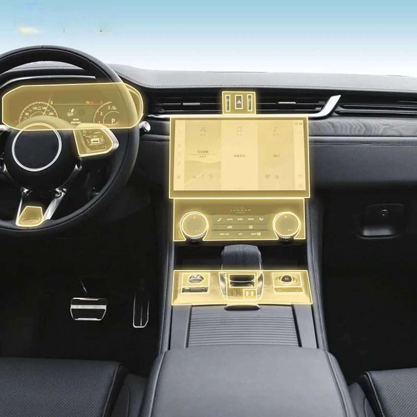 Pellicola Protettiva Trasparente in TPU per Interni Auto, Ideale per Console e carrozzeria, Compatibile con Jaguar F-Pace 2021-2024.