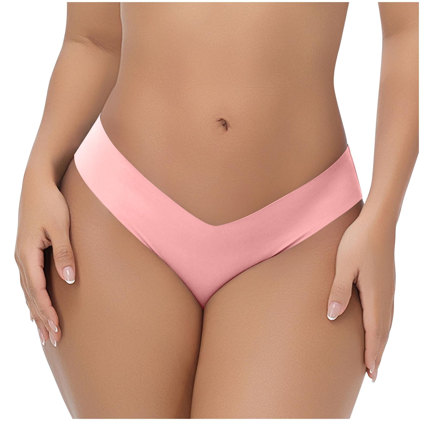Panties for Women Sexy Cheeky Underwear Ice Silk Briefs Lingerie Low Rise Comfy Breathable Underpants