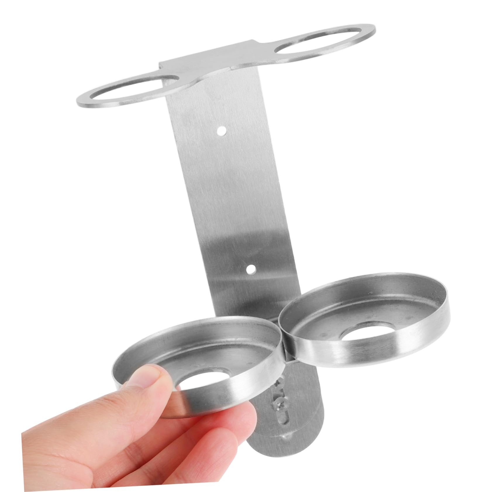 Mipcase Soporte Dispensador De Jabón Jabonera De Pared Acero Inoxidable Doble para Champú Gel Ducha Baño Cocina Instalación Sin Taladro