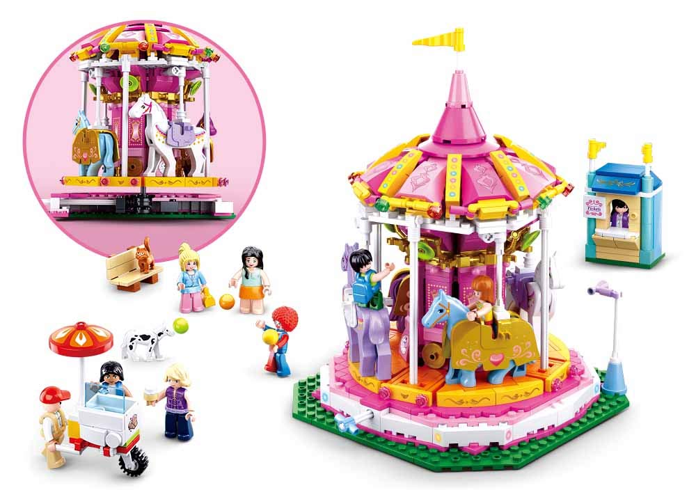 Sluban Girl Dream - Merry-Go-Round (762PCS)