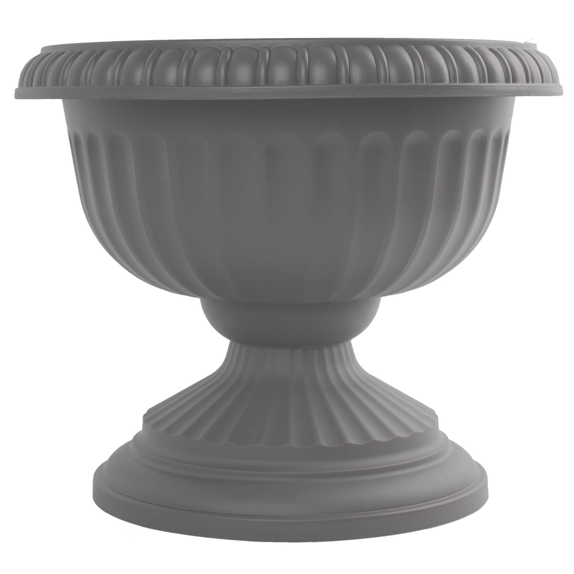 Bloem Grecian Urn Planter 12" Charcoal Gray