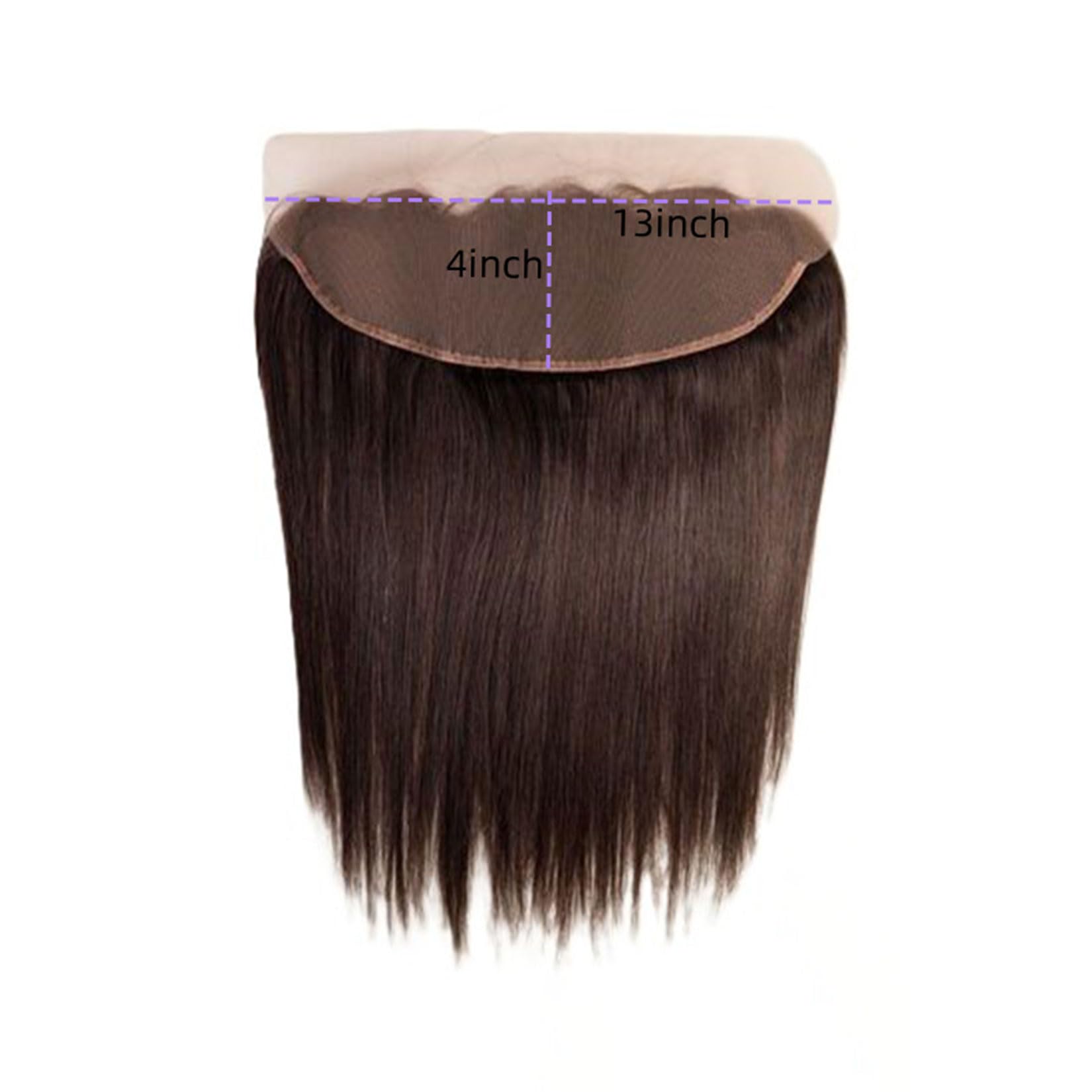 Chocolade Brown Diritto 13X4 Chiusura in Pizzo HD Frontal Part,8inch