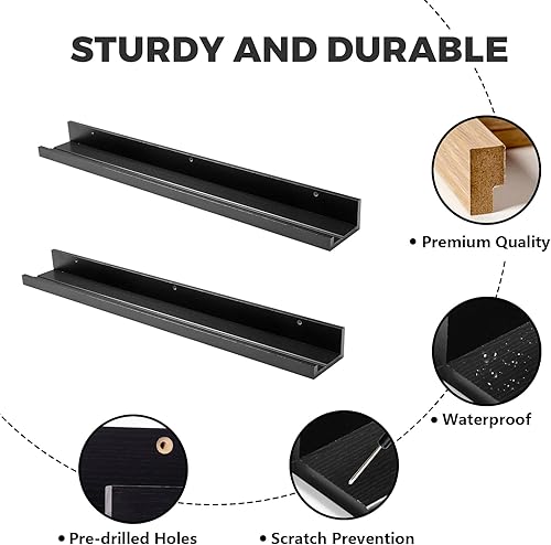 Miniatura 5 de Muzilife Estante flotante para cuadros, decoración del hogar