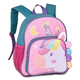 Mochila Infantil de Costas Unic�rnio Pets Menina 13 Polegadas (Rosa)