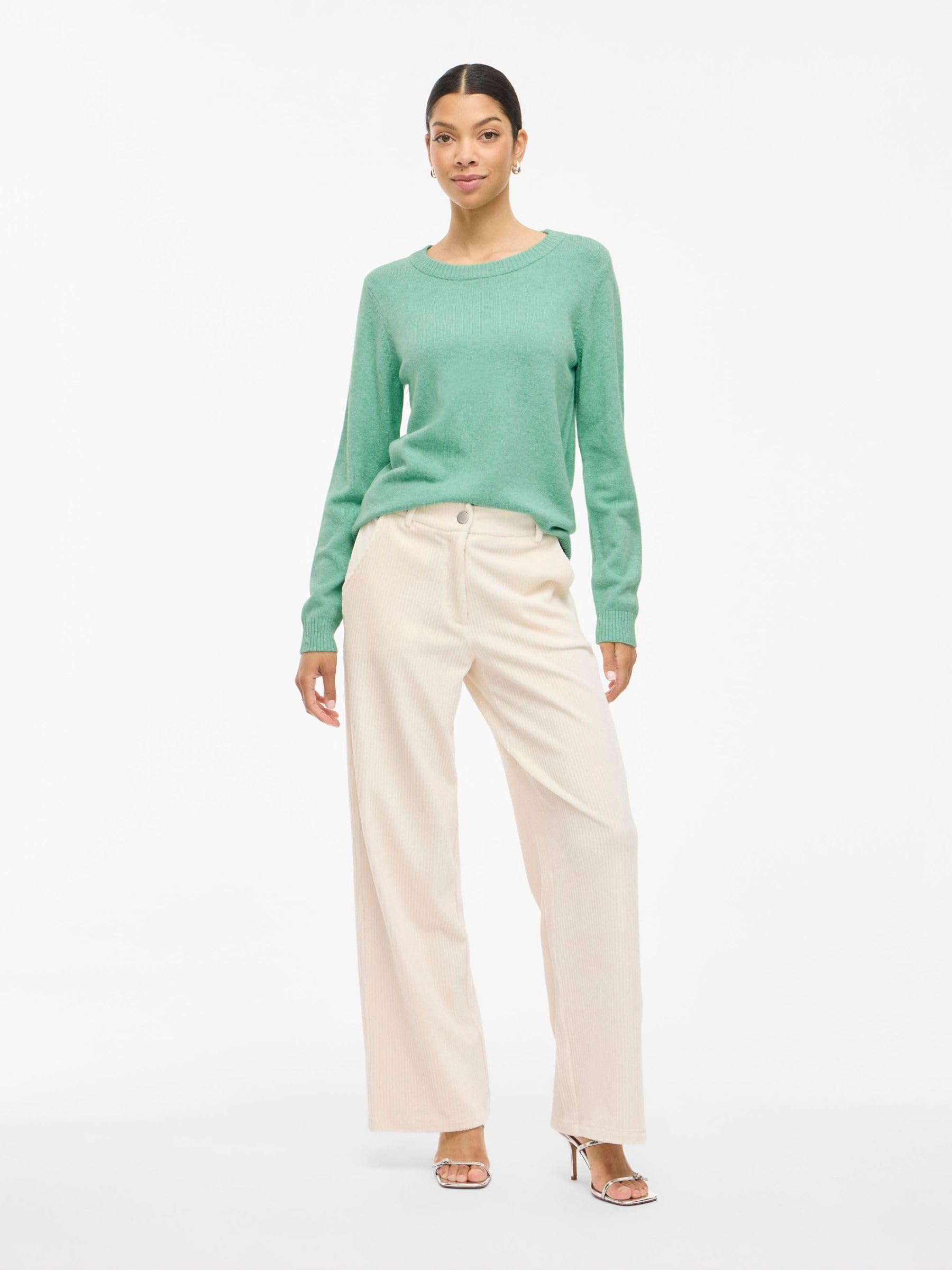 Vila Women's Viril O-Neck L/S Knit Top-Noos
