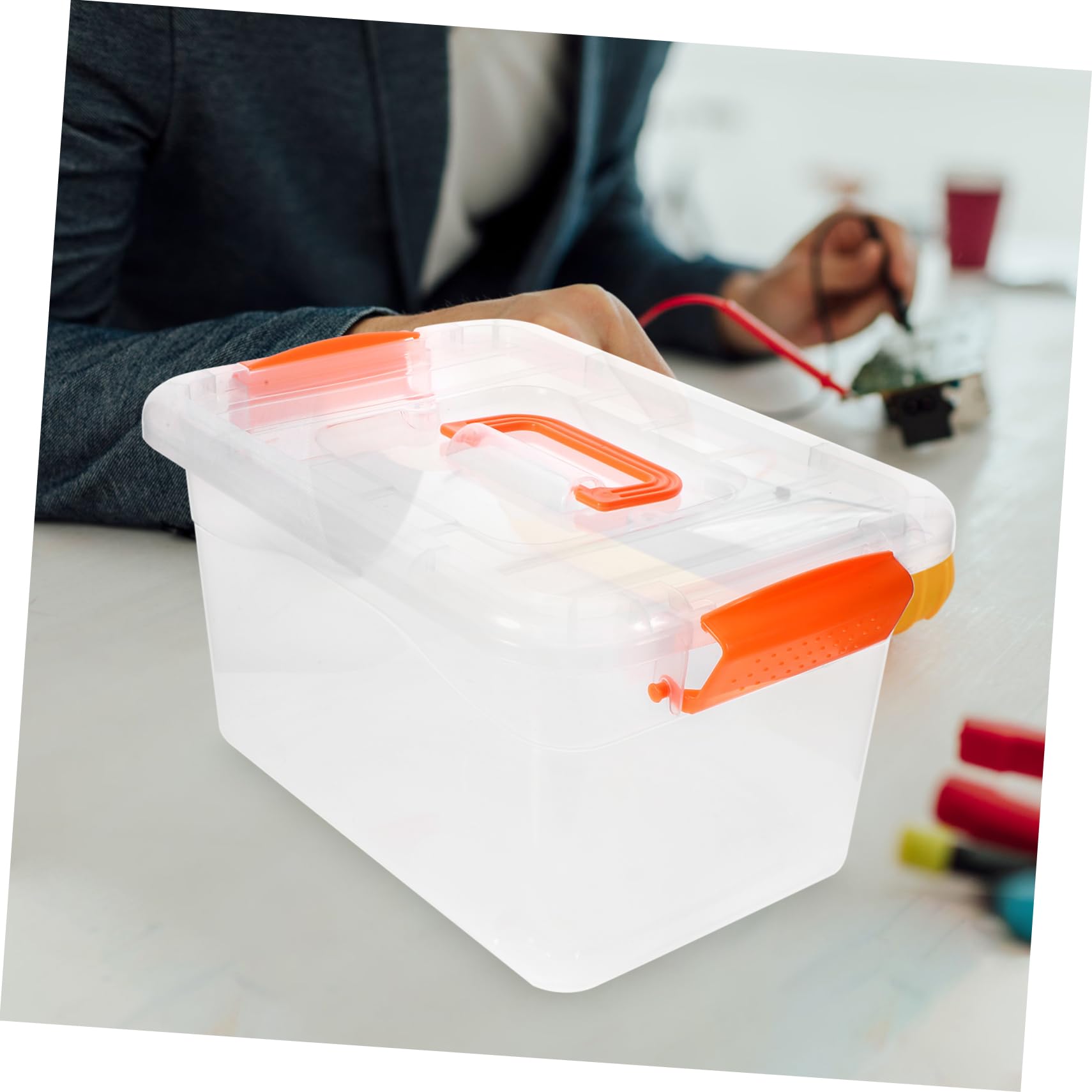 Alipis Cajas de Almacenamiento Tapa 3 L Grandes Transparentes Asa Contenedores de Plástico Reutilizables para Cocina Hogar Oficina Juego de 6 Unidades