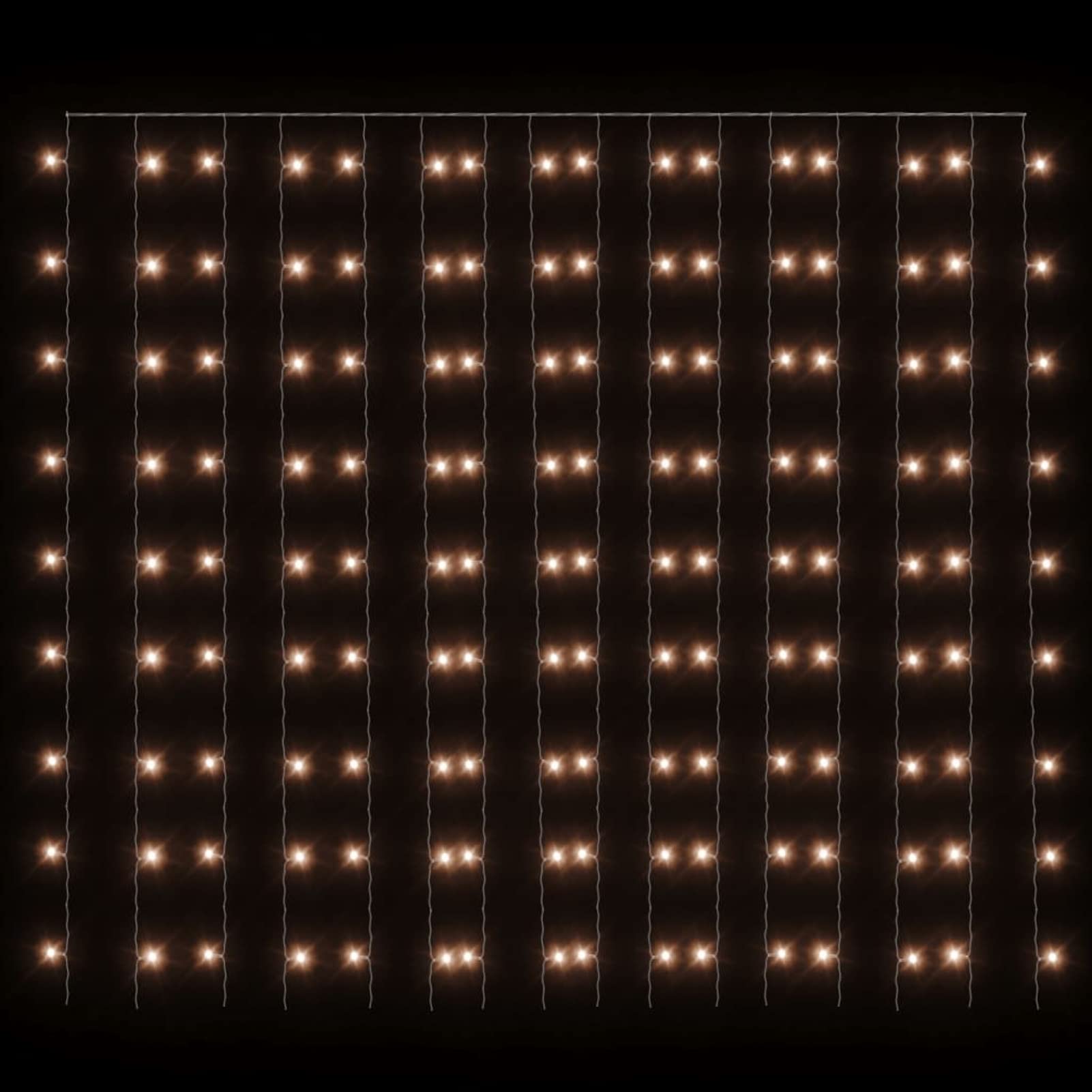 Cortina de Luces LED, 300 LED de Bajo Consumo, 8 Modos de Luz, Impermeable, 3m Cable de Extensión, Blanco Cálido, Decoración para Interior y Exterior, para Navidad y Eventos