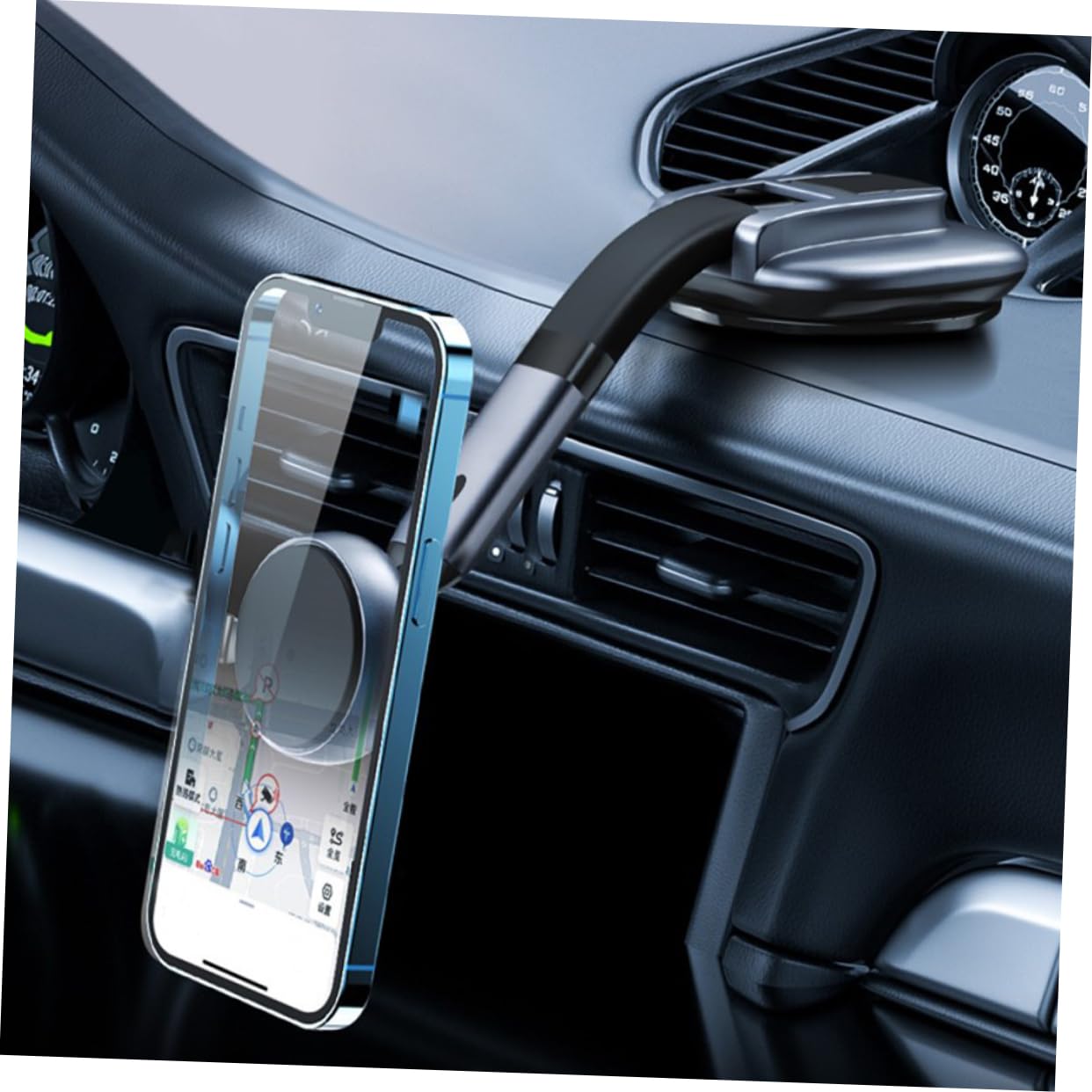 Gatuida 2pezzi Magnetico per Smartphone Auto Base e Girevole per e Chiamate Compatibile Tutti Telefono
