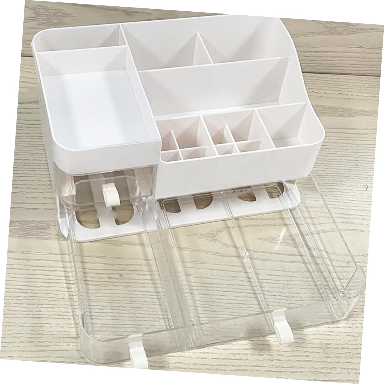 PACKOVE Portatrucchi Organizzatore Con Cassetti Trucchi Scrivania in Plastica Resistente Organizer Per Trasparente Per Vanità e