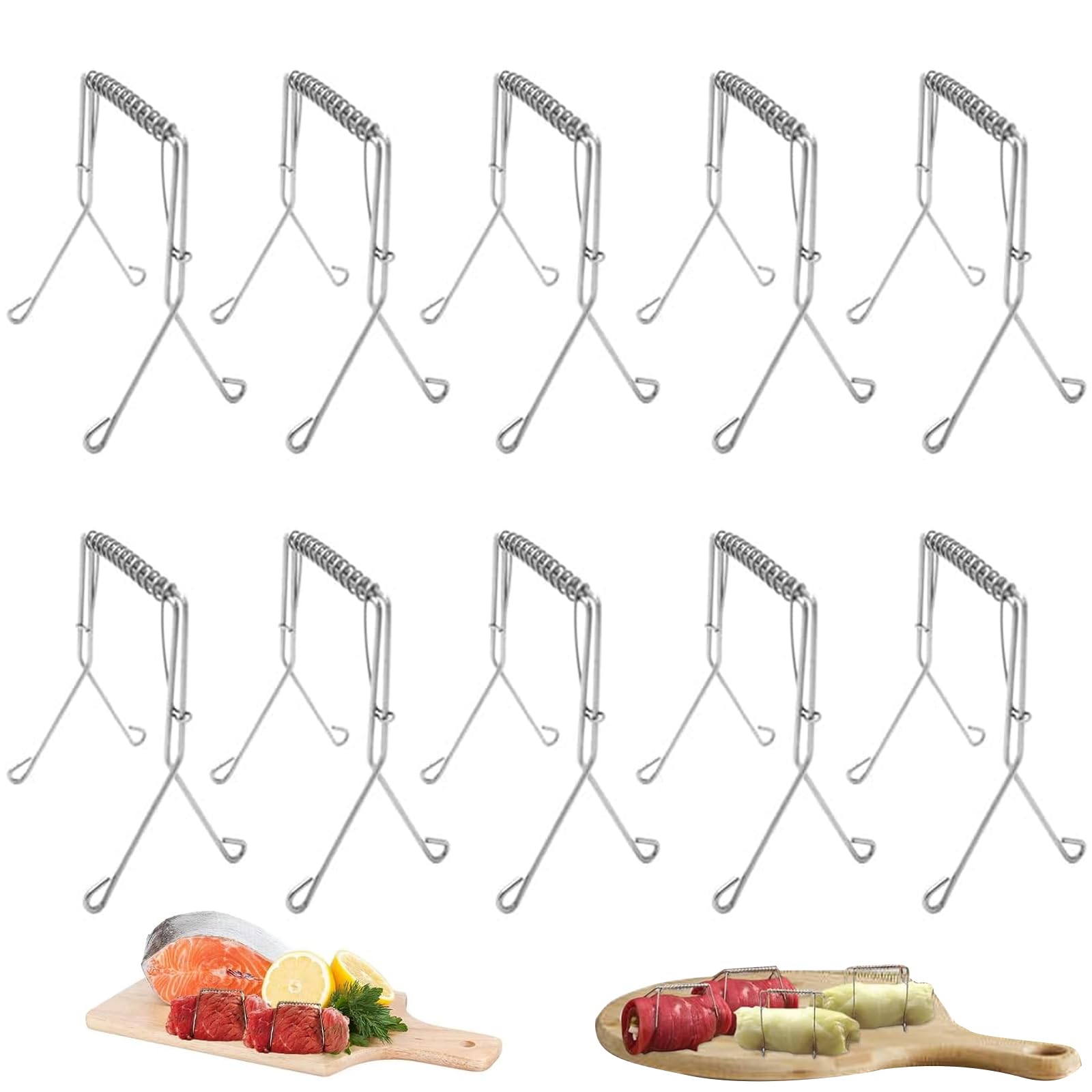 15 Stück Rouladenklammern Edelstahl – Wiederverwendbar, 8 X 5,5 Cm – Alternative Zu Rouladennadeln, Spülmaschinenfest