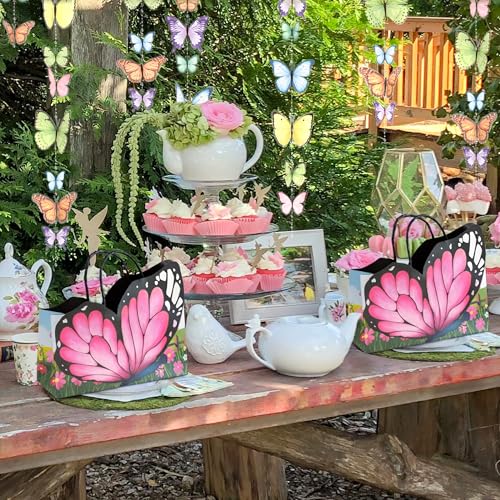 Bolsas de regalo con forma de mariposa rosa, 50% de descuento