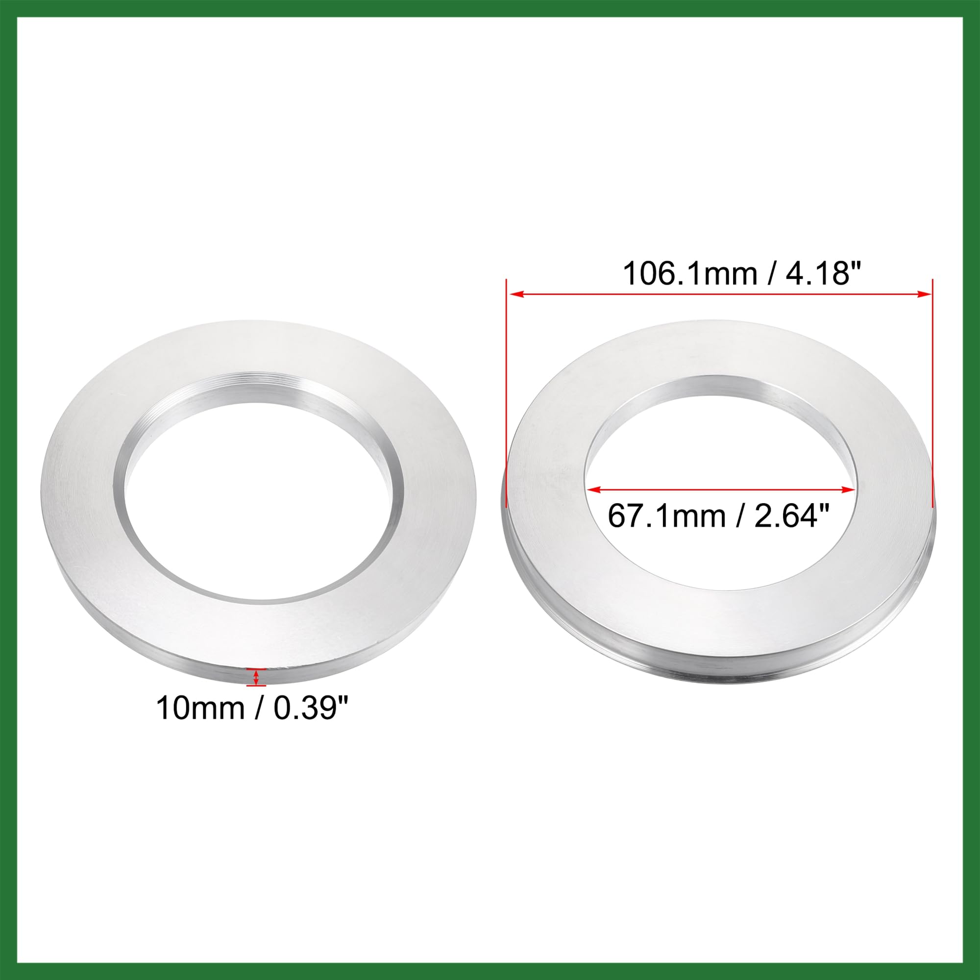 Aluminum Hub Centric Rings – OD 78.1mm To ID 70.1mm – Set Of 4, Silver, Rust-Resistant, Australian Brand