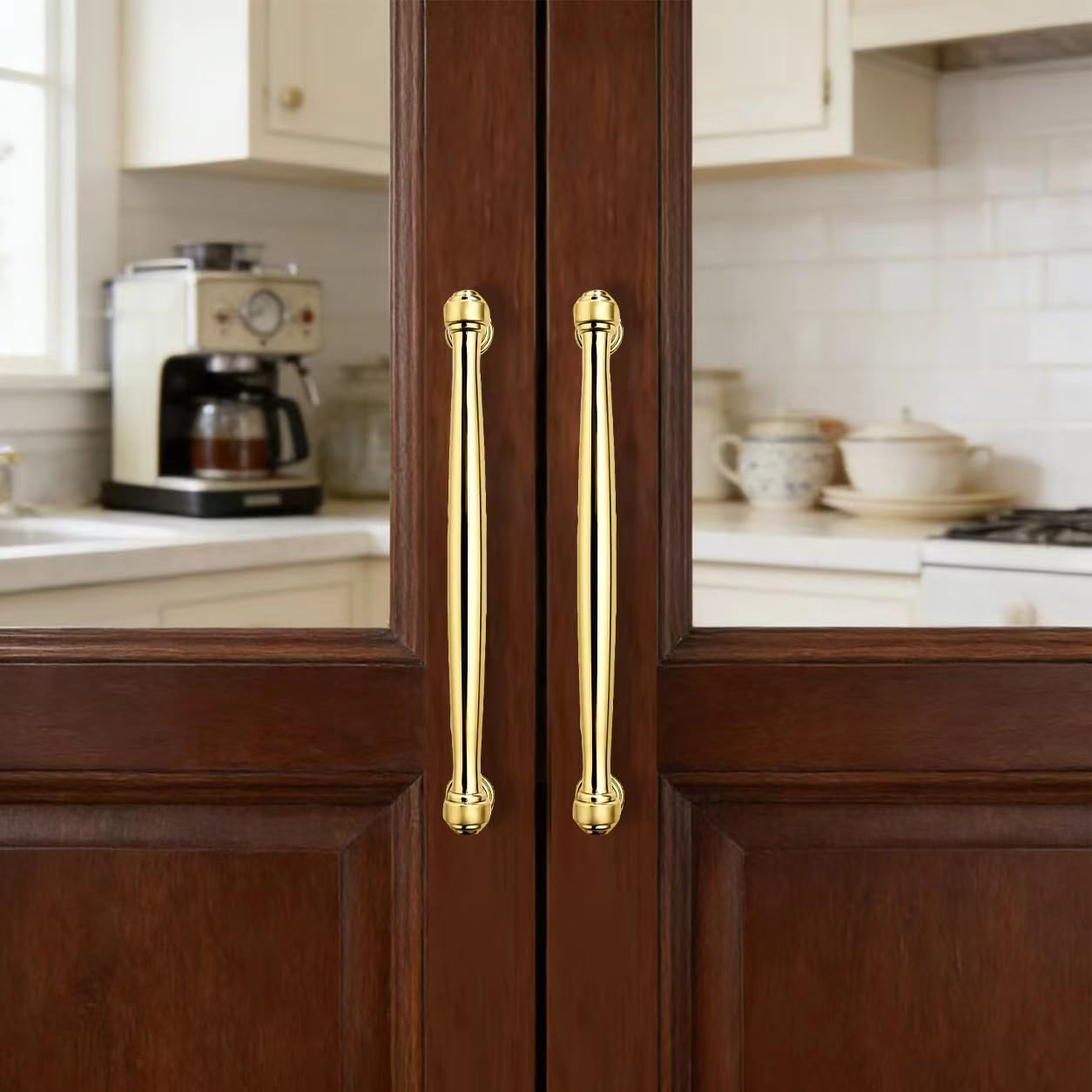 KHTUMEWARE-SB212 Unlacquered Brass Cabinet Pulls CTC 3 in (76 mm) in Unlacquered Brass — KHTUMEWARE