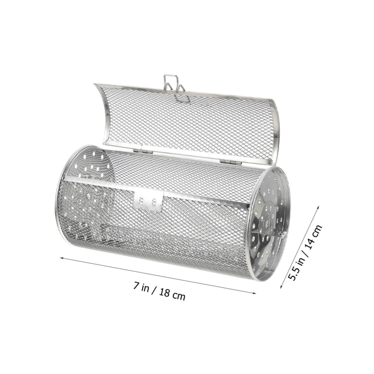 Toddmomy Stainless Steel Rotating Grill Air Fryer Basket Grill Rack Easy to Use Even Heat Distribution Must-have Kitchen Tool