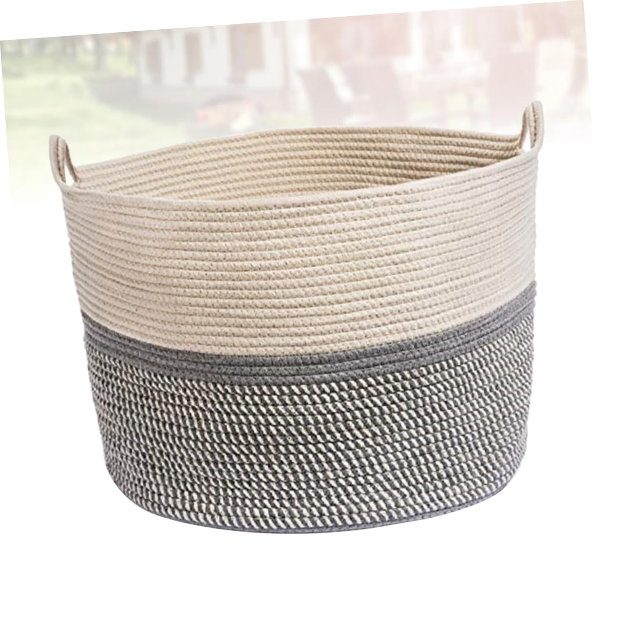 Woven Storage Basket for Laundry and Sundry Items with Handles Versatile Organizer for Toys Clothes and More