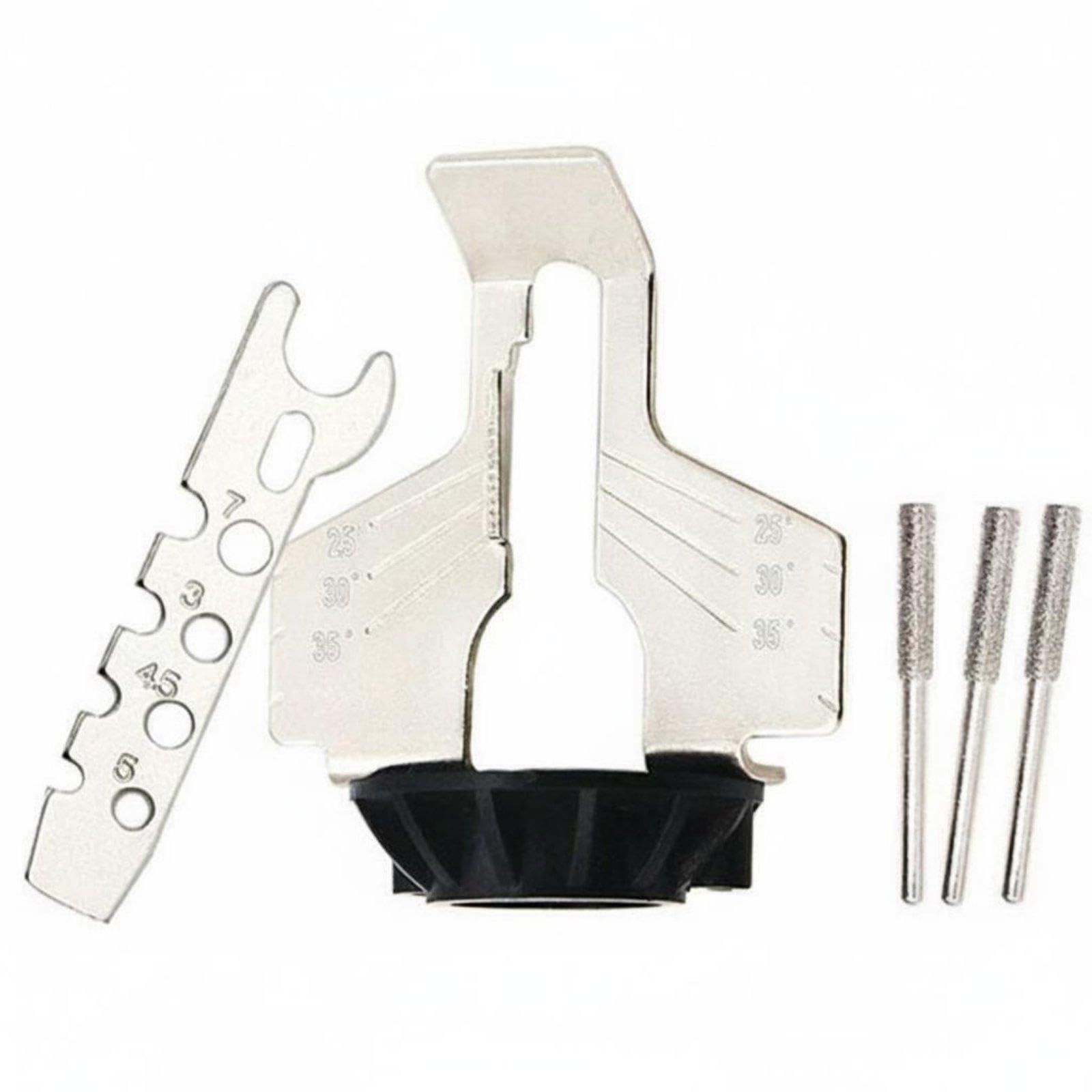 Woodcutting Chain Chain Sharpening Tool Easy to Use Woodcutting Chain Honing Tool Attachment Sturdy Construction Chain Honing Tool for Woodworkers Black-image-12
