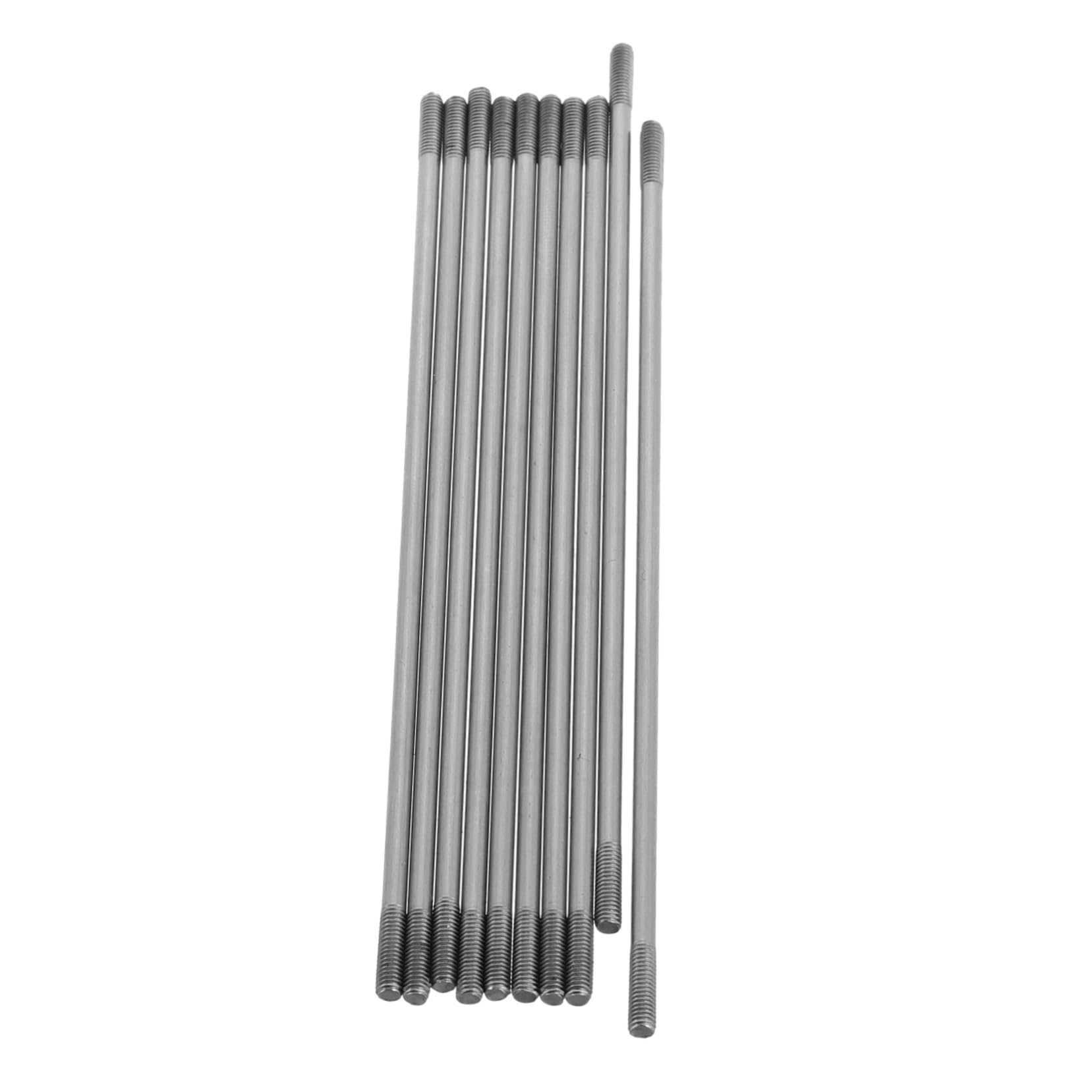 Alipis 10pcs Biellettes Métalliques M3 à Double Filetage Argentées, Tiges de Poussée Flexibles pour Modèles de Bateau Rc Connexion Solide et Design Unique
