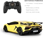 RASTAR Voiture Télécommandée, Modèle de Voiture RC Lamborghini Aventador SVJ Échelle 1:24, Jaune