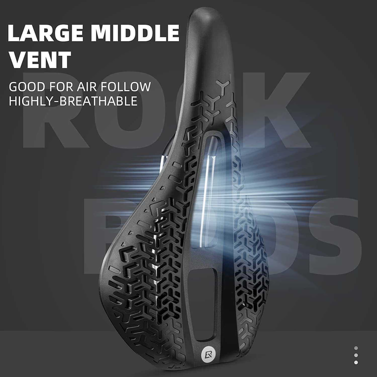 ROCKBROS Sella per Bicicletta in PA66, Sellino Ergonomico per Bici da Corsa MTB, Sedile Leggero con Fori Traspiranti