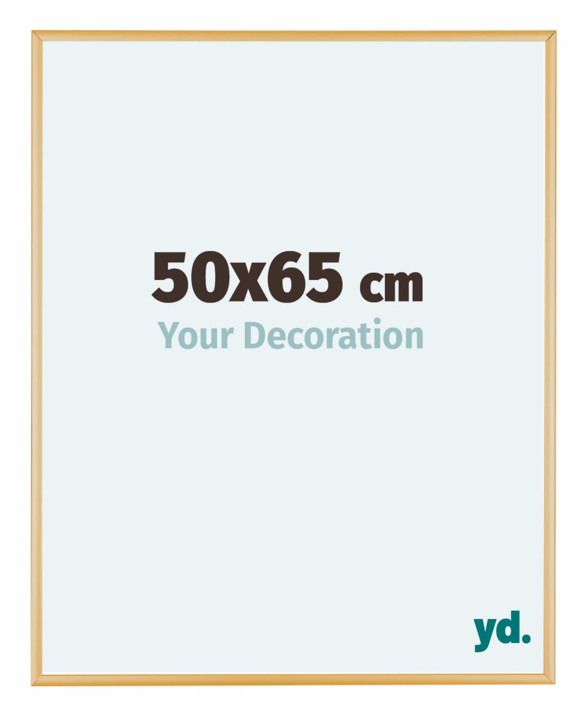 Your Decoration - Picture Frame 50x65 cm - Gold Vintage - Decorative Wall Frame in Aluminium with Antireflection - Frame 50x65 - Kent