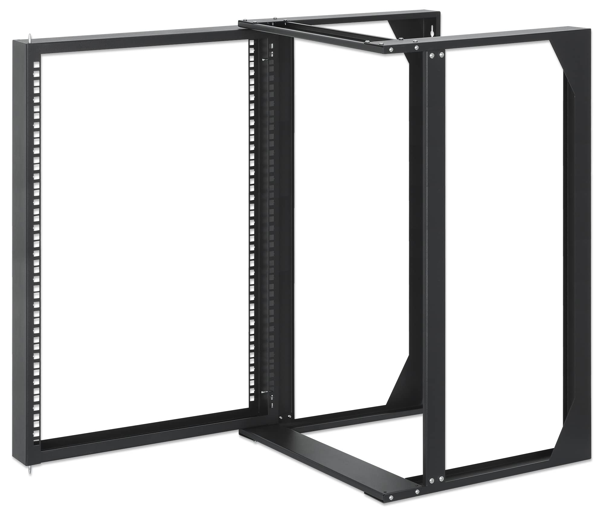 INTELLINET 716208 Armadio a Muro 19" Open Frame 2 Montanti Flat Pack 15U Nero