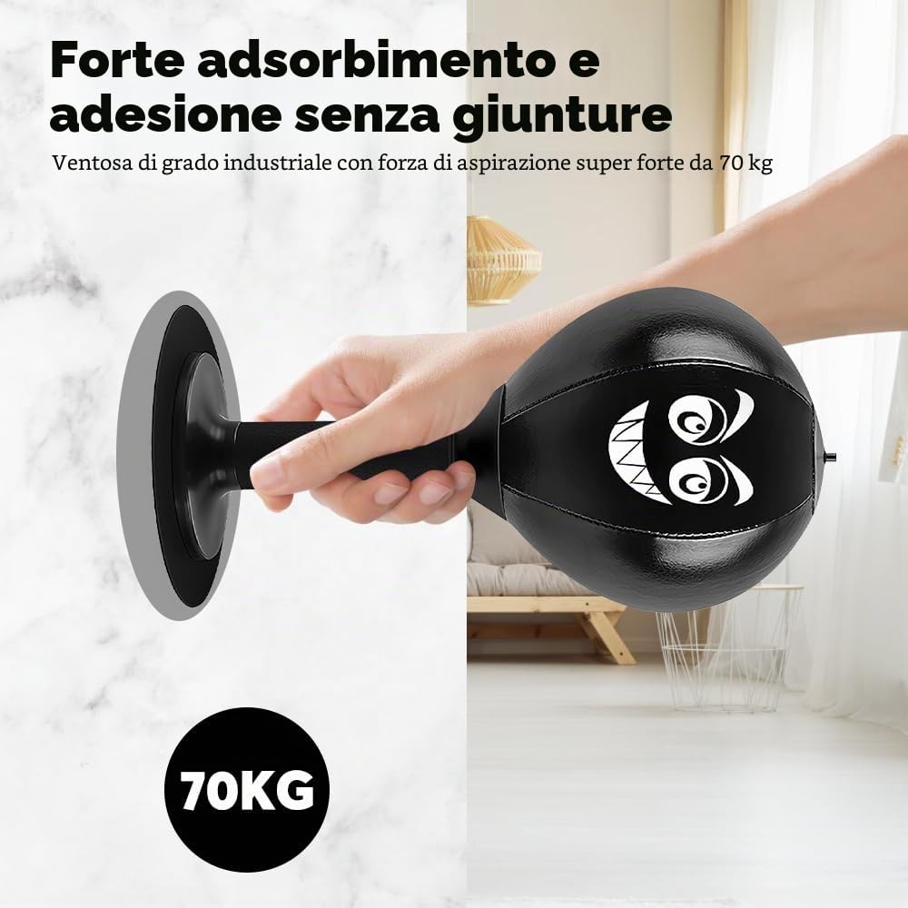 Punching ball tavolo ufficio punching ball con ventosa, resistente palla Rage Bag Desktop Punching Bag Mini sacco da boxe per attività a casa e in ufficio per alleviare lo stress