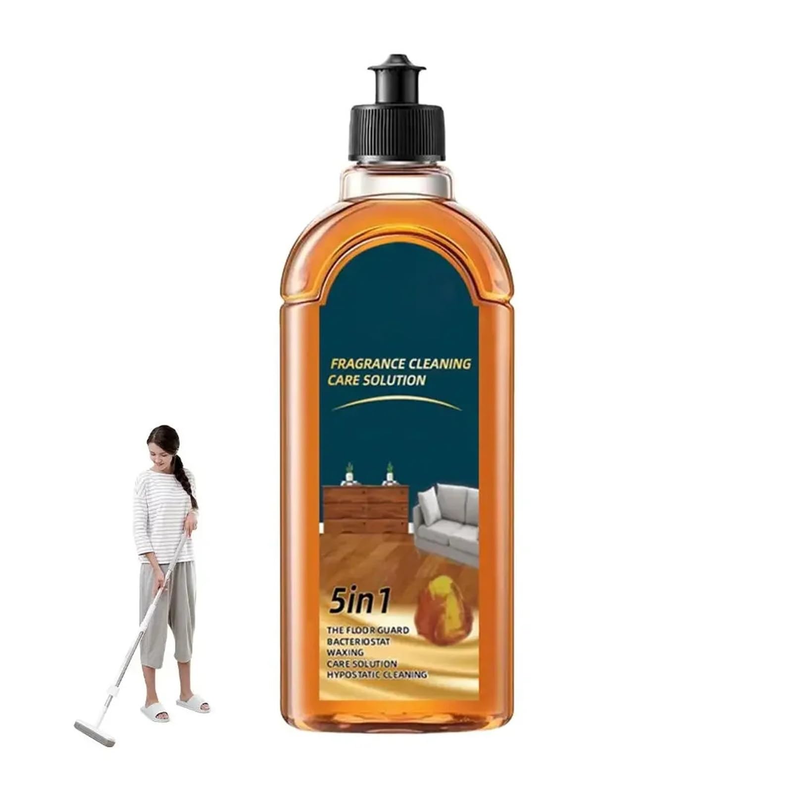 Detergente liquido for pavimenti potente da 500 ml, for piastrelle, WC, lucidante, profumato, con soluzione detergente for pavimenti freschi e di lunga durata.(3pcs)