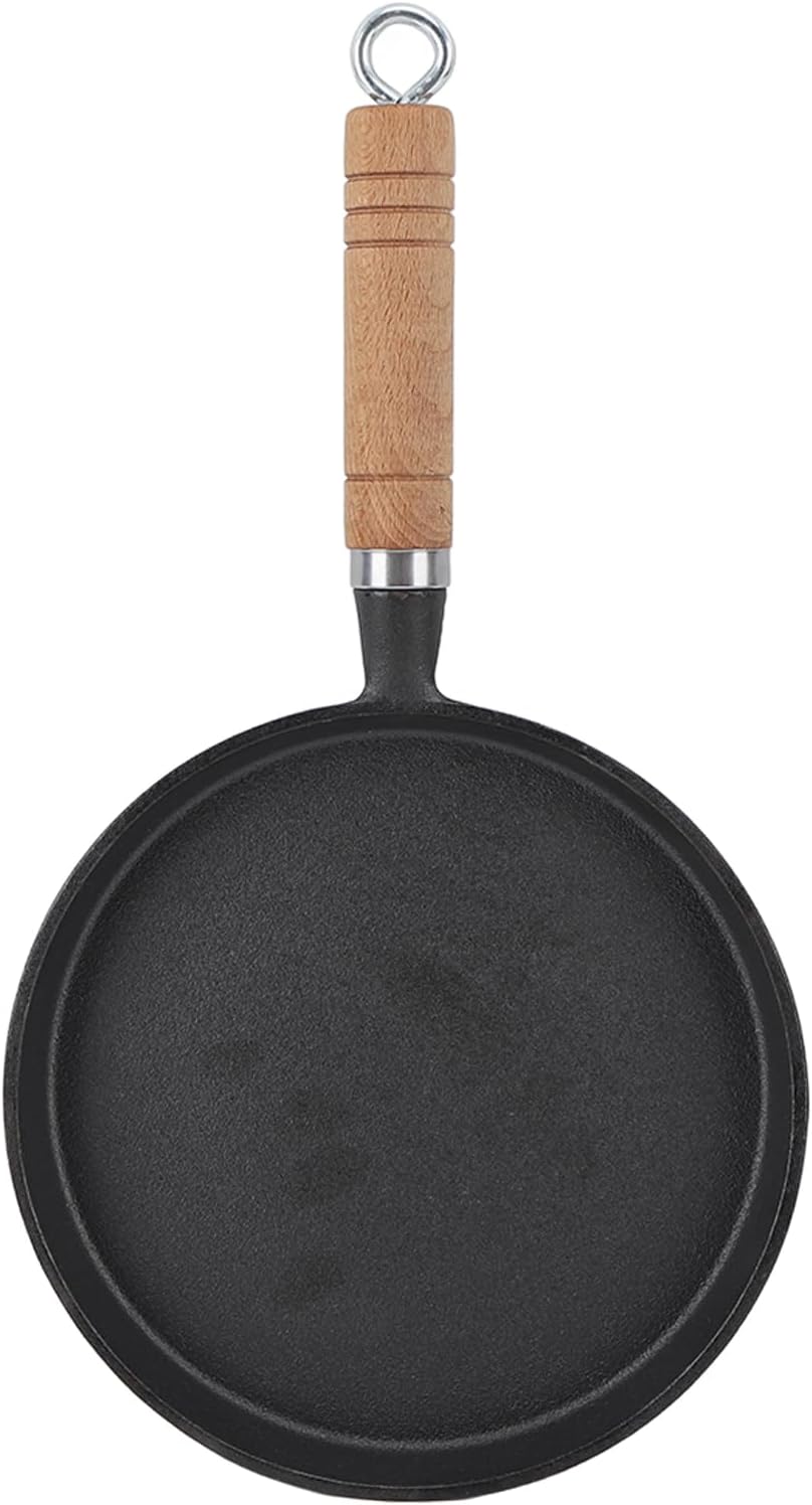 QANYEGN 20cm Cast Iron Skillets, Pre Seasoned Cast Iron