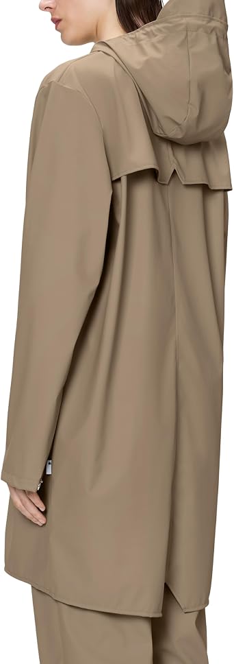 RAINS Long Jacket Waterproof Raincoat for Men and Women, Hooded