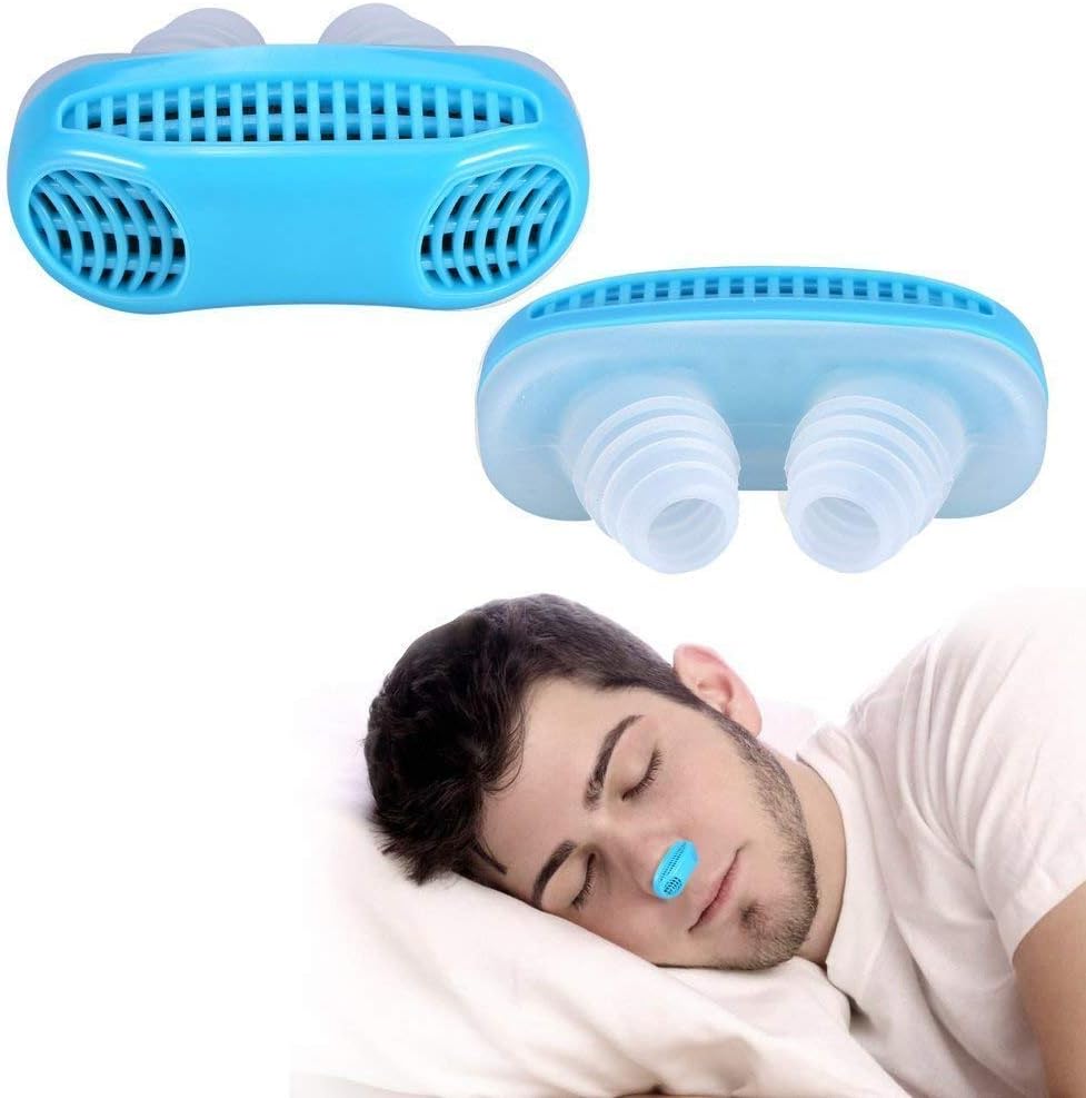 Anti Snoring Devices Nasal Dilators Stop Snoring Aids for Sleep Apnea Relief and Aids Nasal Congestion, Nose Vents Devices and Snore Stoppers Guard, Anti Snoring Solution Like Strips. (Blue, 1 pc)