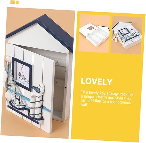 Miniatura 3 de Caja de almacenamiento para llaves de 2 piezas, decoración del hogar, decoración de casillero montado en la pared, llavero de casa, llavero de