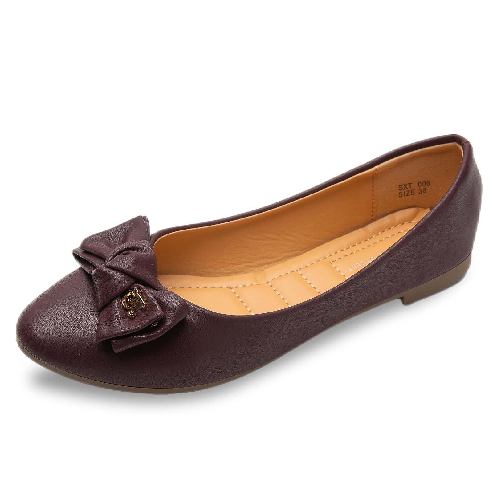 Sixth Street Womens Casual Comfortable and Lightweight Ballerina Ballet Flats-Wine-(Size-41) (B0B7X1F9K7) Amazon Price History, Amazon Price Tracker